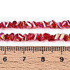 Electroplate Transparent Glass Beads Strands GLAA-N021-4mm-08-4