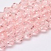 Imitate Austrian Crystal Bicone Glass Beads Strands LS-GLAA-F029-4x4mm-15-1