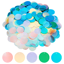 Olycraft 600Pcs 5 Colors Iridescent PVC Paillette/Sequins Pendants KY-OC0001-33B