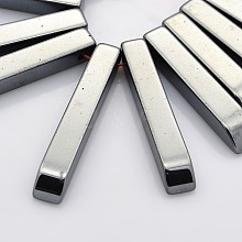 Grade AAA Non-magnetic Synthetic Hematite Rectangle Beads G-M076-03
