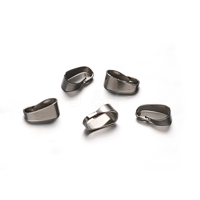 Tarnish Resistant 201 Stainless Steel Snap on Bails STAS-D111-08-1