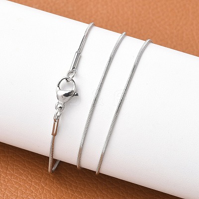 Tarnish Resistant 304 Stainless Steel Snake Chains Necklaces NJEW-O058-24P-1