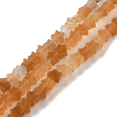 Natural Red Aventurine Beads Strands G-G085-B21-01-1