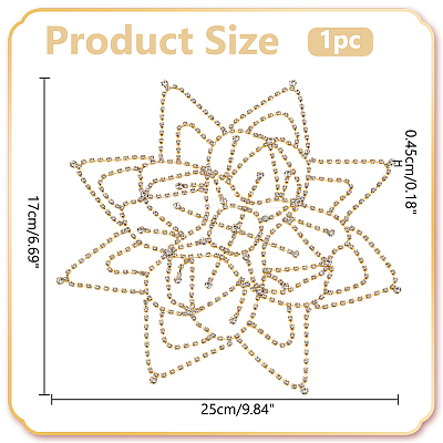 1Pc Rhinestone Mesh Headpiece Cap OHAR-WR0001-03G-1