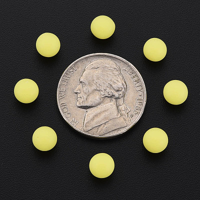Opaque Acrylic Beads PAB702Y-B01-01-1