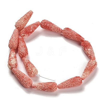 Synthetic Shell Carved Beads Strands SHEL-H007-03A-01-1
