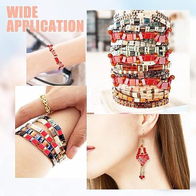 452Pcs 2 Style 2-Hole Opaque Glass Seed Beads SEED-NB0001-76-1