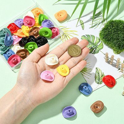 36Pcs 12 Colors Opaque Acrylic Beads SACR-CJ0001-84-1