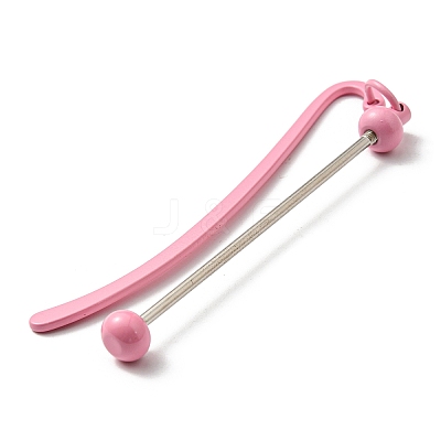 Iron & Alloy Bookmarks with Beadable Bar Pendant AJEW-G055-02B-1