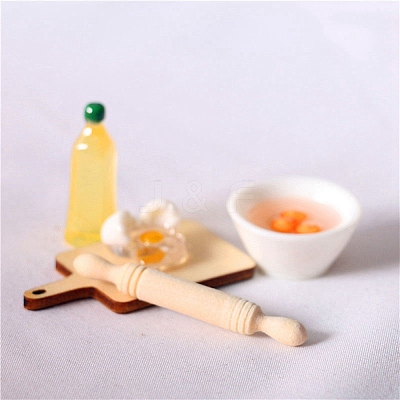 Dollhouse Miniature Kitchen Play Rolling Pin Egg Bowl Olive Oil Tool Model PW-WG68321-01-1
