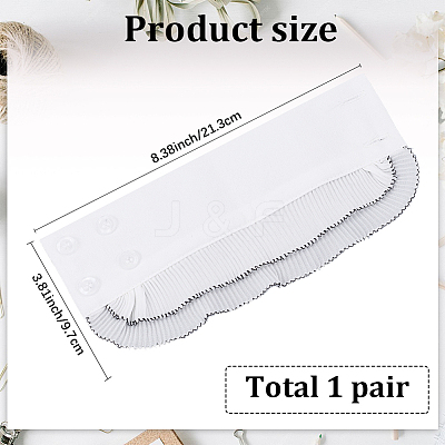 Removable Cotton Wrist Cuffs AJEW-WH20048-34-1