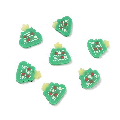 Christmas Handmade Polymer Clay Cabochons PY-CBA2910-01B-1