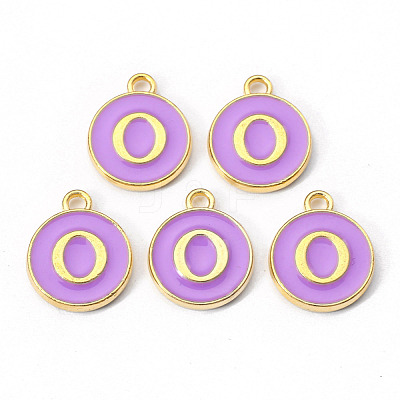 Golden Plated Alloy Enamel Charms X-ENAM-S118-10O-1