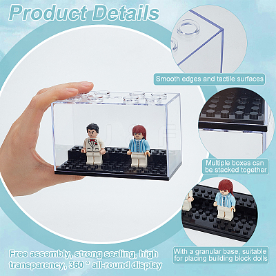 Plastic Minifigures Display Case AJEW-WH0561-29-1