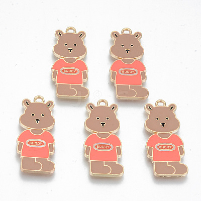 Alloy Enamel Pendants X-ENAM-T011-07KC-RS-1