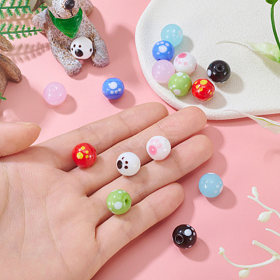16Pcs 8 Colors Handmade Lampwork Beads LAMP-TA0002-10-1