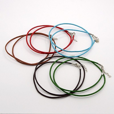 Leather Cord Necklace Making MAK-F002-M-1