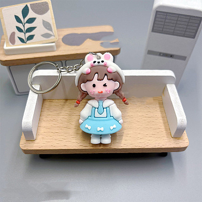 Girl PVC Bag Keychain PW-WG0BCC7-08-1