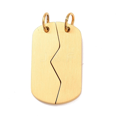 PVD Vacuum Plating Blank 304 Stainless Steel Split Pendants STAS-D188-01G-1