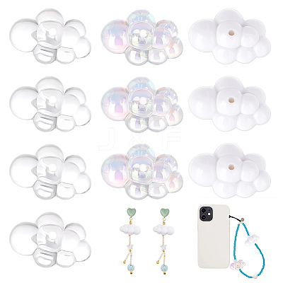 30Pcs 3 Colors Transparent & Opaque Acrylic Beads TACR-GA0001-10-1