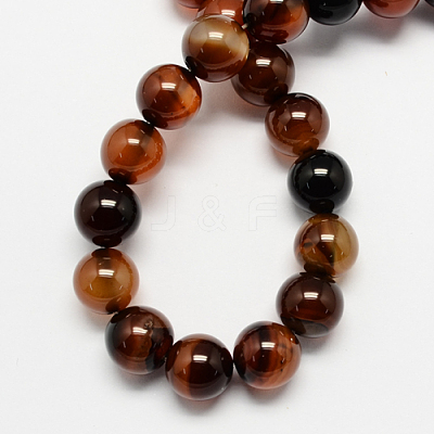 Natural Agate Bead Strands G-R173-10mm-05-1