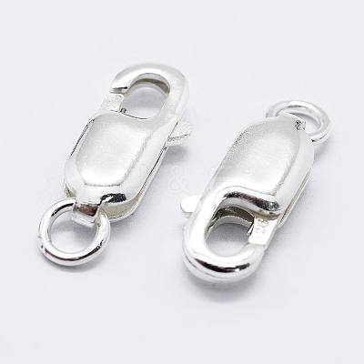 925 Sterling Silver Lobster Claw Clasps STER-K167-075C-S-1
