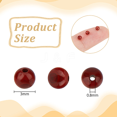 2 Strads Natural Red Jasper Round Beads Strands G-OC0005-70-1