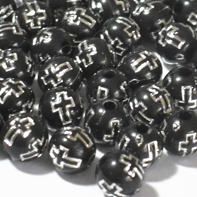 Plating Acrylic Beads RELI-PW0001-090G-1