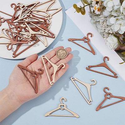 24Pcs 4 Styles Unfinished Wooden WOOD-BC0001-39-1