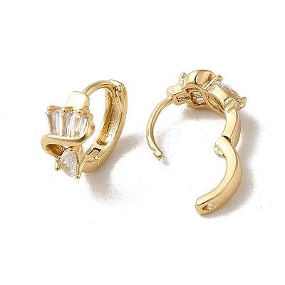 KC Gold Plated Brass Micro Pave Cubic Zirconia Hoop Earring EJEW-L271-01KCG-12-1