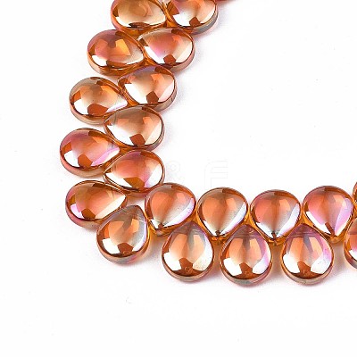 Electroplate Glass Beads Strand X-EGLA-S188-27-B01-1