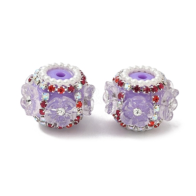 Flower Style Resin Rhinestone Beads CLAY-NH0003-05S-1