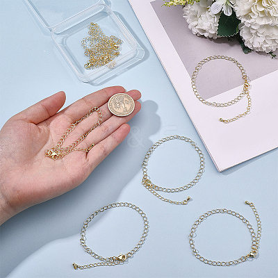 Brass Cable Chain Bracelets for Women BJEW-BM00008-1