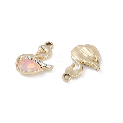UV Plating Alloy with Mixed Color Glass Rhinestone Pendants FIND-M018-33G-1