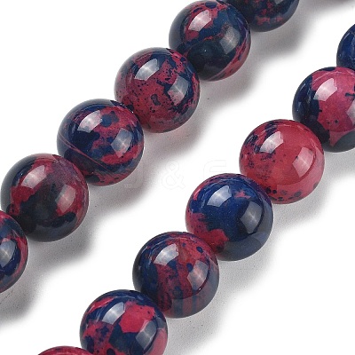 Natural Multi-Color Agate Beads Strands G-A261-B09-14mm-1