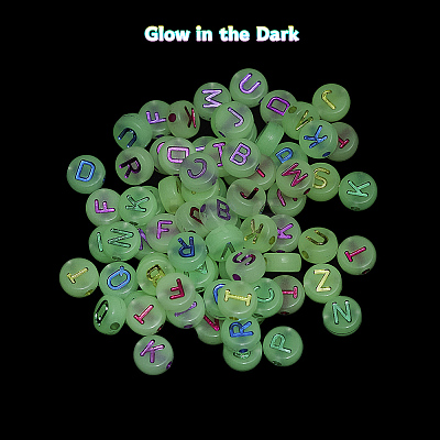 200Pcs Luminous Acrylic Beads MACR-YW0001-39-1