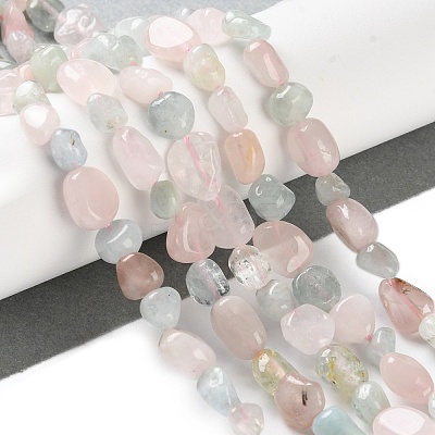Natural Morganite Beads Strands G-P497-01C-57-1