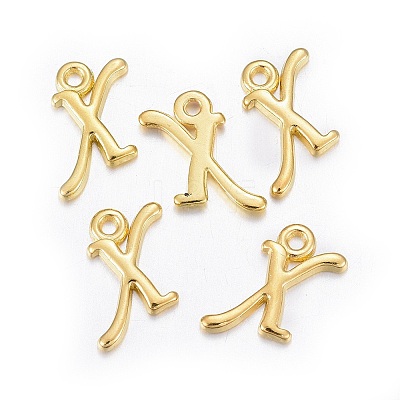 Golden Plated Alloy Letter Pendants LS-X-PALLOY-J718-01G-X-1