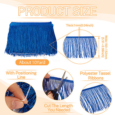 Polyester Tassel Ribbons OCOR-TAC0018-02B-1
