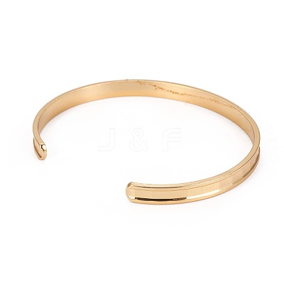 Long-Lasting Plated Brass Cuff Bangles BJEW-E370-04G-1