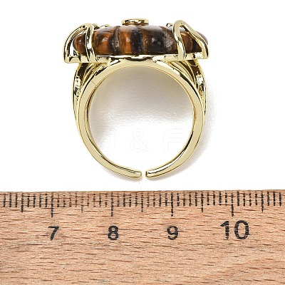 Natural Tiger Eye Cuff Rings GG-CBA5FCC-04G-08-1