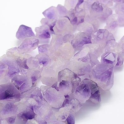 Natural Amethyst Beads Strands G-P322-09-1