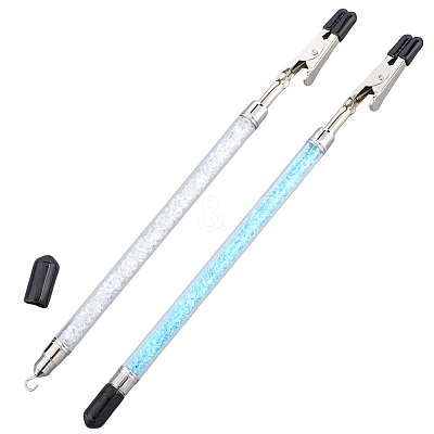 2Pcs Iron and PVC and Acrylic Alligator Memo Clips FIND-SC0011-26B-1