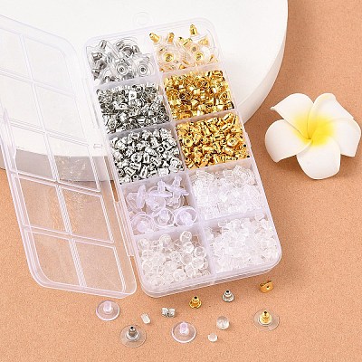 Plastic/Rubber/Iron/Brass Ear Nuts DIY-YW0012-87-1