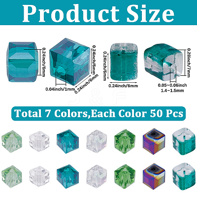 300Pcs 6 Styles Electroplate Glass Beads Strands EGLA-SC0003-25-1