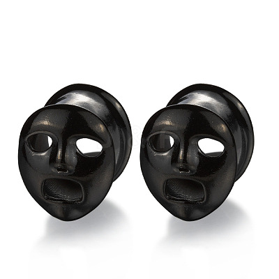 Halloween Ghost Face Brass and Alloy Ear Tunnels FS-WGACCDC-06-1