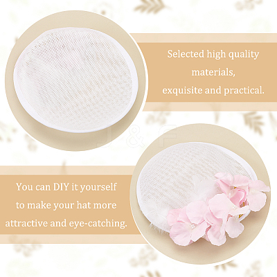 Linen Cloth Mini Hat Fascinator Base AJEW-WH0472-53A-1