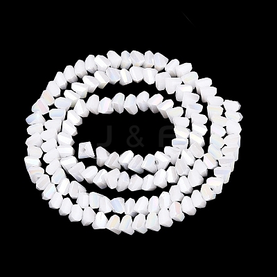 Electroplate Opaque Glass Beads Strands EGLA-Q139-01A-C01-1