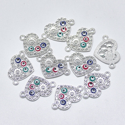 Silver Color Plated Alloy Links ENAM-S117-17-1