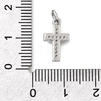 Brass Micro Pave Cubic Zirconia Charms KK-P336-43P-1